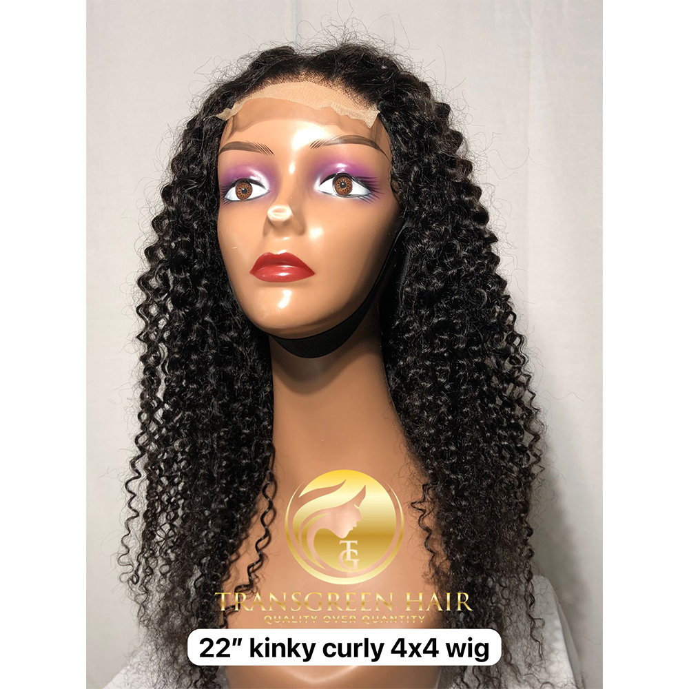 4x4 Kinky Curly Closure Wigs