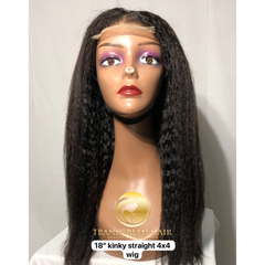 4x4 Closure Wig's -  Kinky Straight
