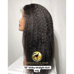 4x4 Closure Wig's -  Kinky Straight