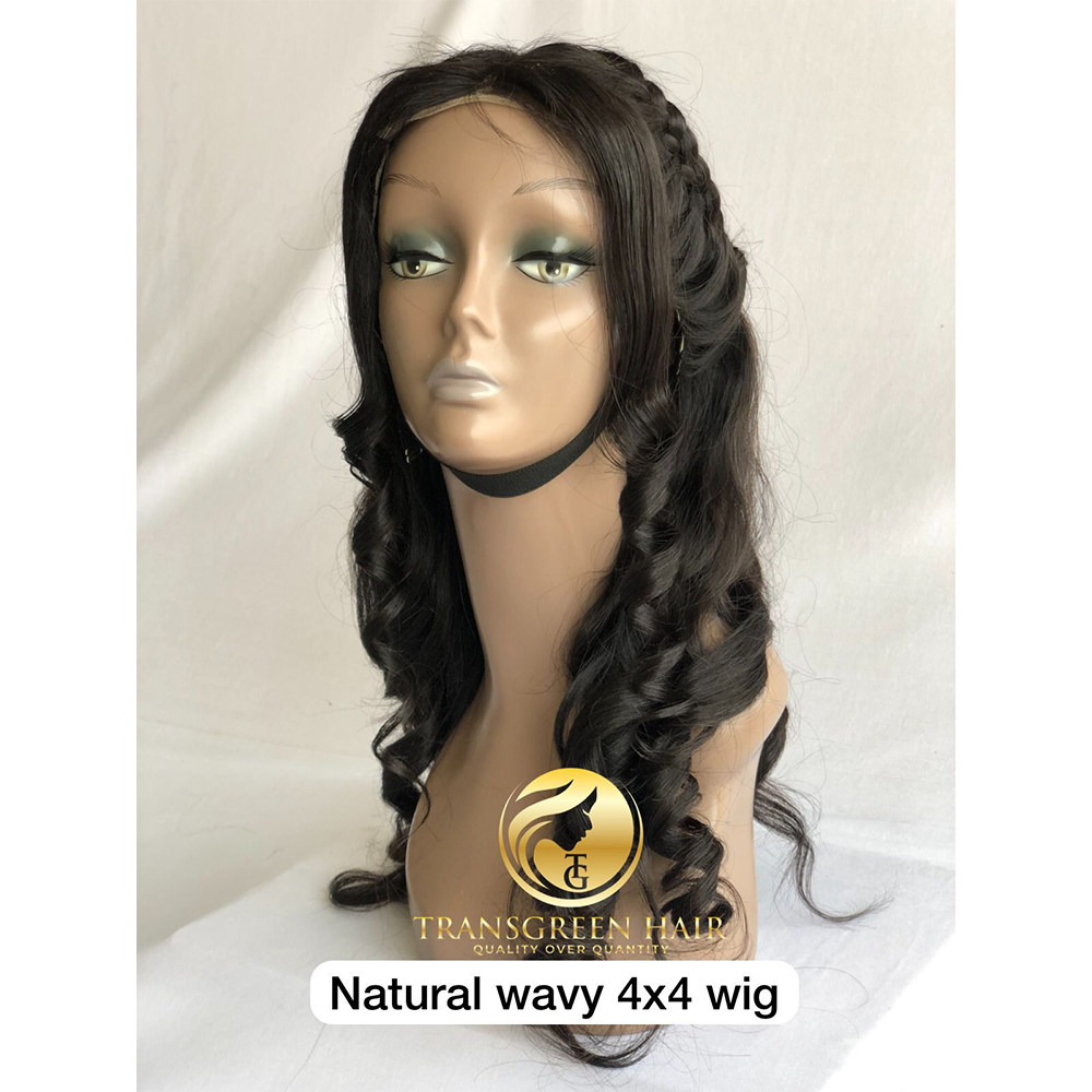 4x4 Natural Wavy Closure Wigs