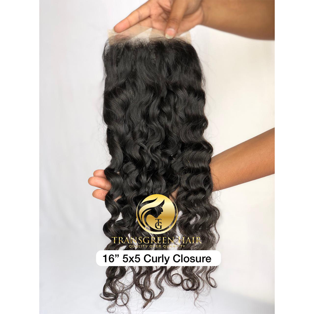 5x5 Closure Natural Curly