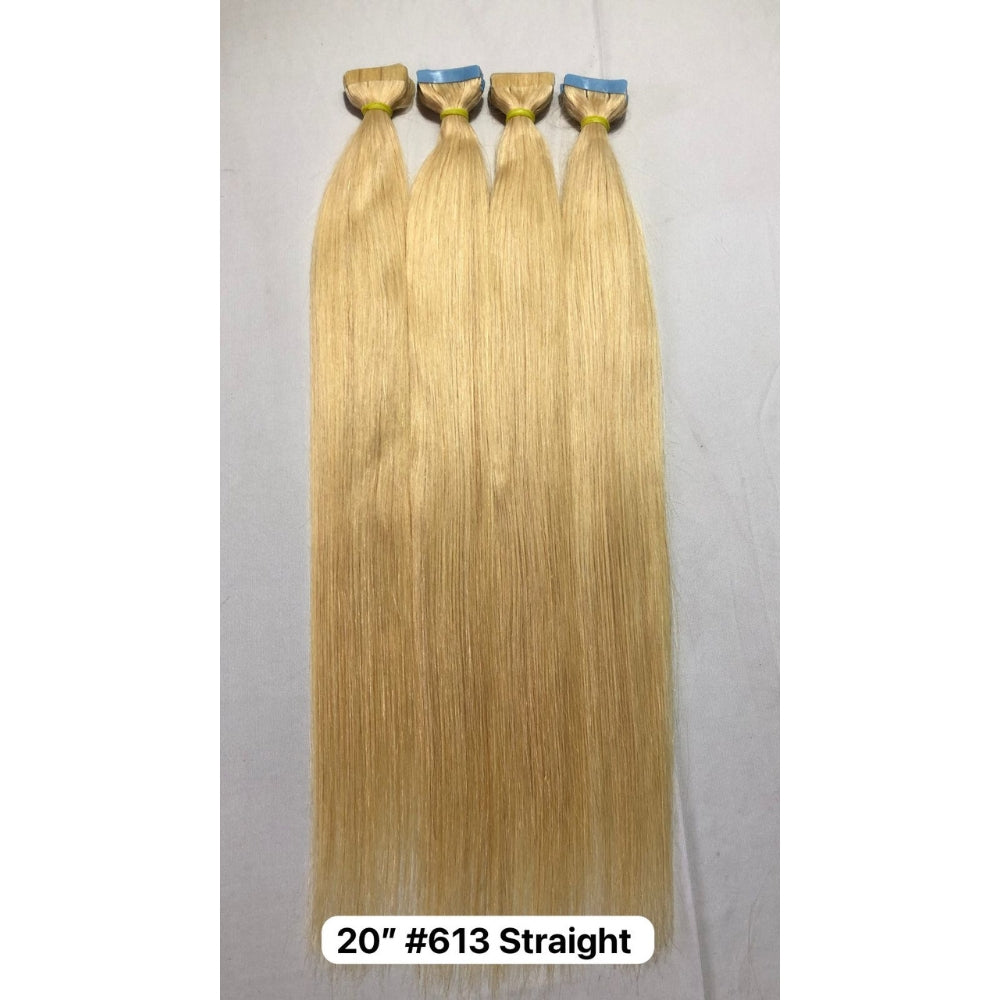 blonde tape-in hair extensions