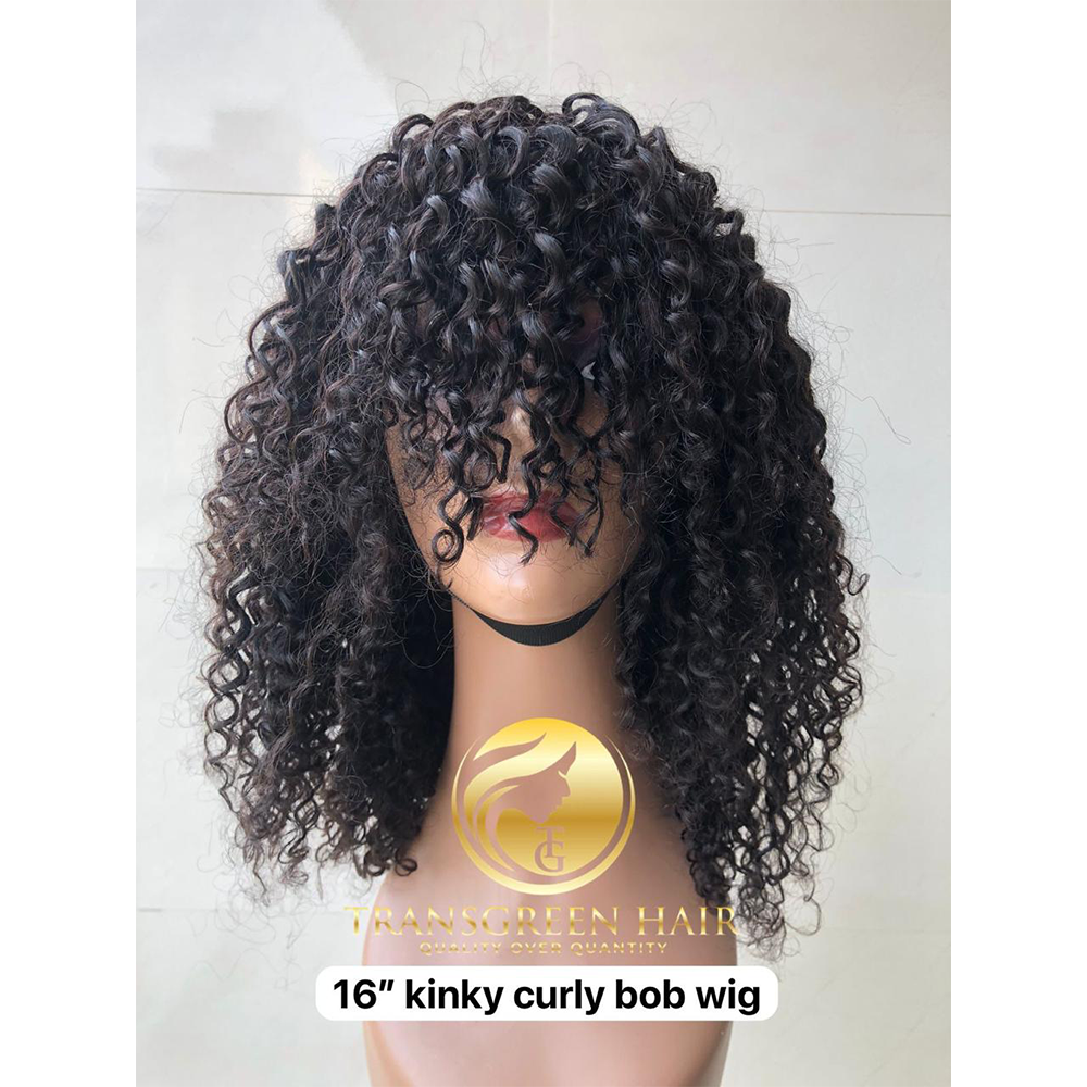 Kinky Curly Front Bangs