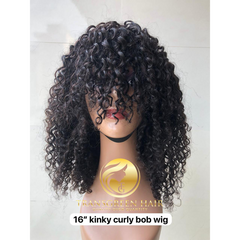 Kinky Curly Front Bangs