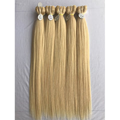 Blonde straight colored hair