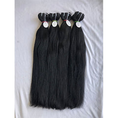 Black straight colored hair extensions