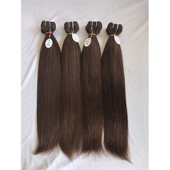 Brown straight colored hair extensions