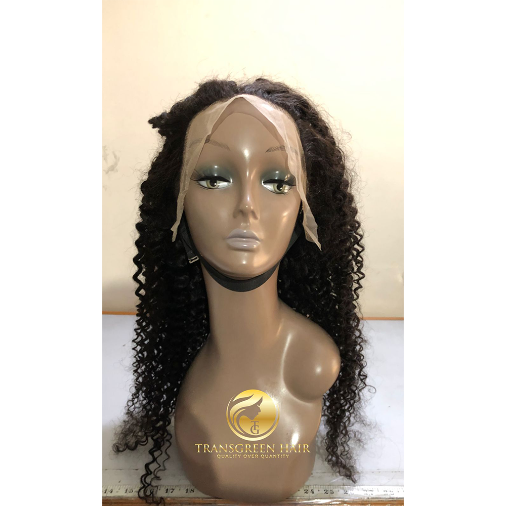 Deep curly frontal wig