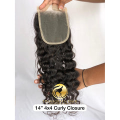 4X4 Closure Natural Curly