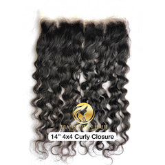 4X4 Closure Natural Curly