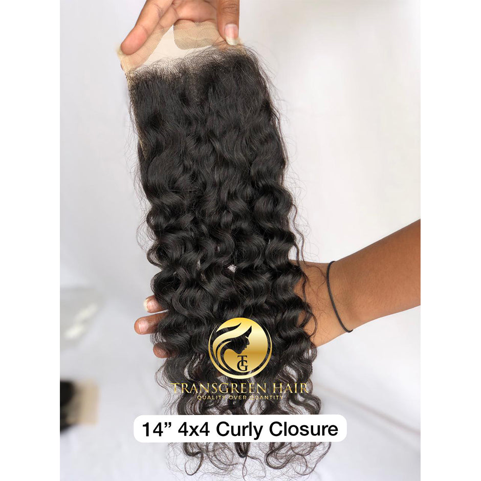 4X4 Closure Natural Curly