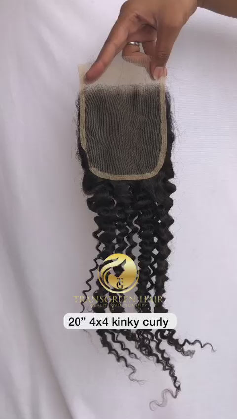 4X4 Closure Kinky Curly