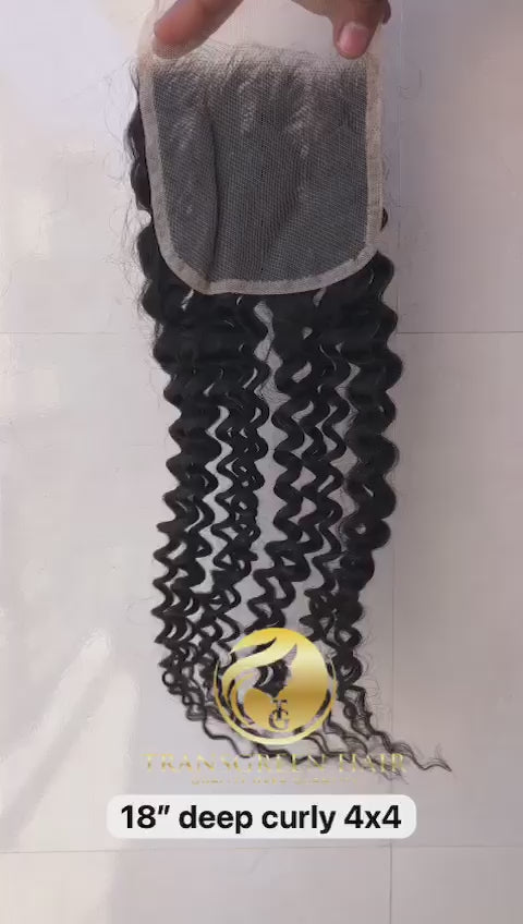 4X4 Closure Deep Curly